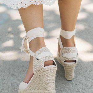 Cream Wedge Espadrille